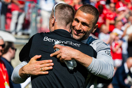 Head coach Eirik Horneland of Brann and head coach Azar
