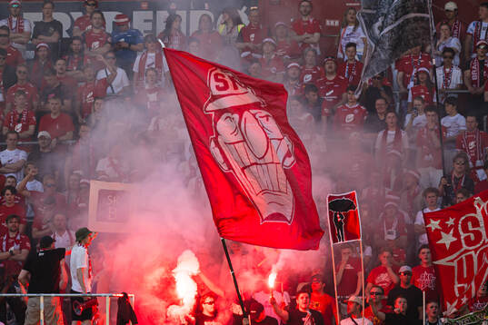 Spectators in the stands