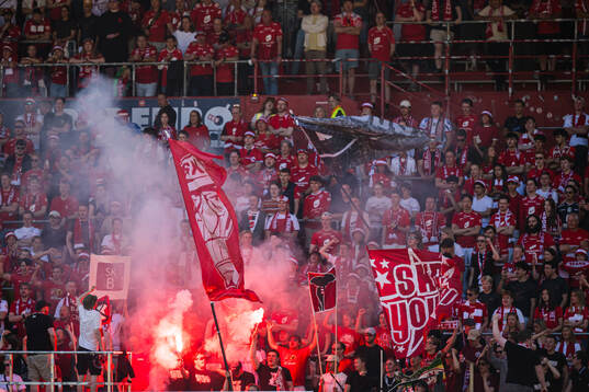 Spectators in the stands