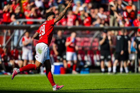 Noah Jean Holm of Brann celebrates