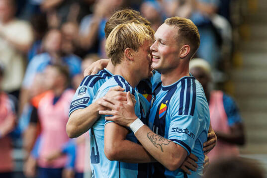 Djurgårdens Kristian Lien jublar