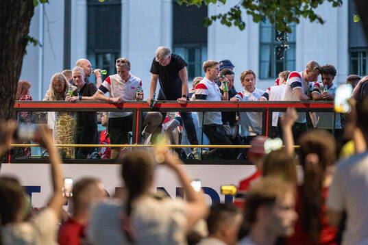 Players of Norway at a team reception
