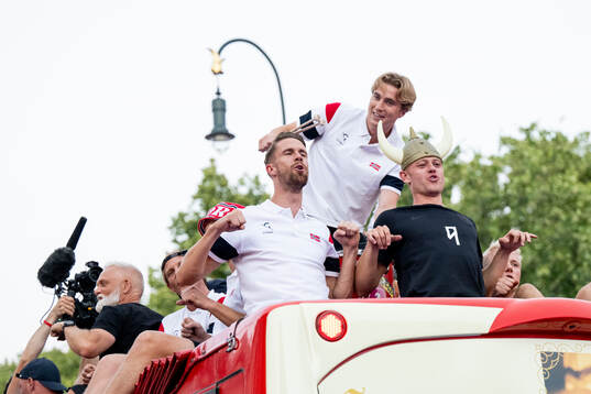 Kristoffer Ajer, Kristian Thorstvedt and Julian Ryerson of