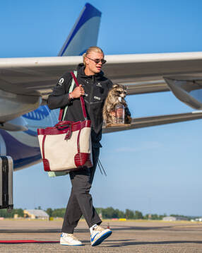 Erling Braut Haaland of Norway arrives at Oslo Lufthavn