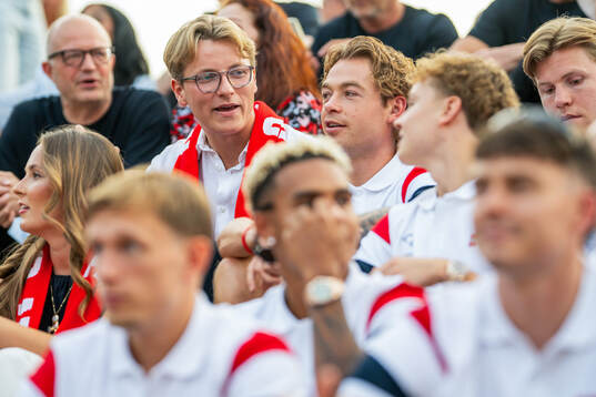 Prince Sverre Magnus of Norway at a team reception