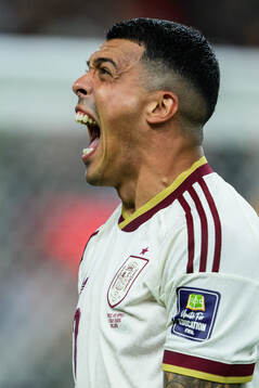 Pedro Porro of Spain celebrates