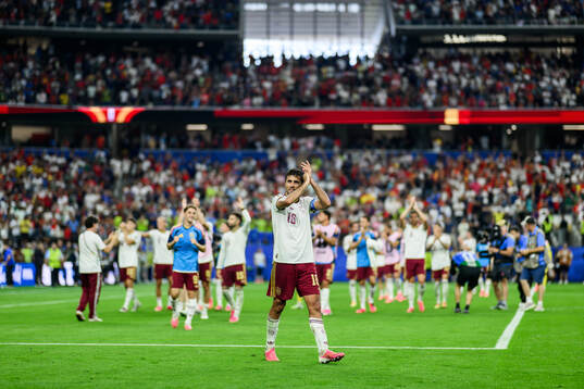 Rodri of Spain celebrates