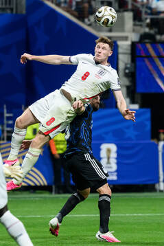 Elliot Anderson of England and Nicolas Tagliafico of