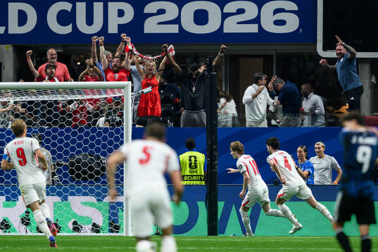 Anthony Gordon of England celebrates