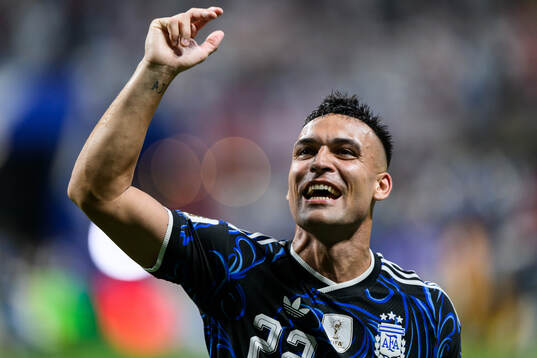 Lautaro Martinez of Argentina celebrates