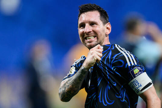 Lionel Messi of Argentina celebrates