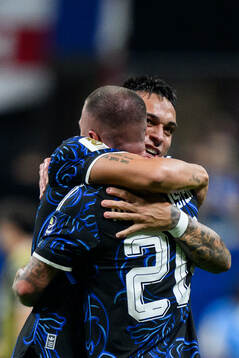 Lautaro Martinez and Alexis Mac Allister of Argentina
