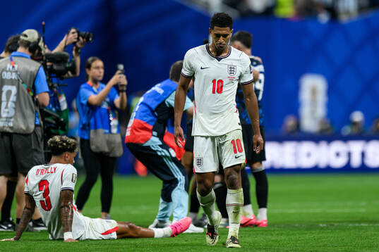 Jude Bellingham of England looks dejected