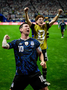 Lionel Messi of Argentina celebrates