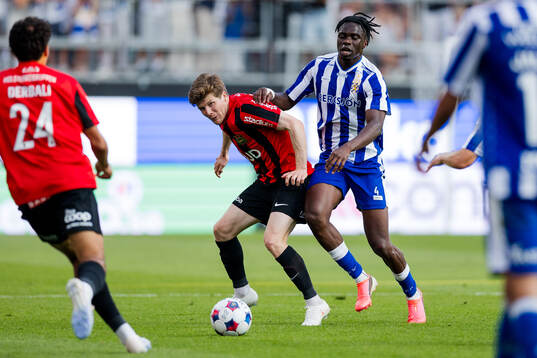 Brommapojkarnas Oliver Berg och IFK Göteborgs Rockson