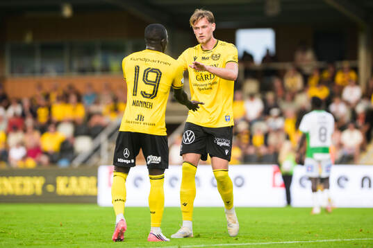 Mjällbys Abdoulie Manneh och Ludvig Svanberg