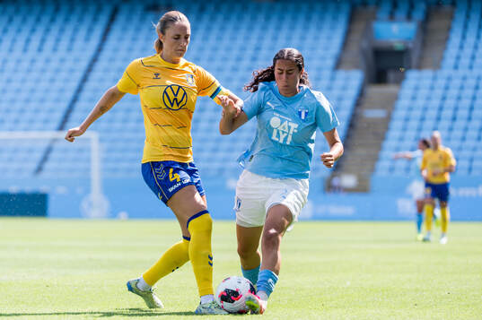 Brøndbys Julie Madsen och Malmö FFs Mayar Khatawi