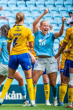 Malmö FFs Hlin Eiriksdottir jublar