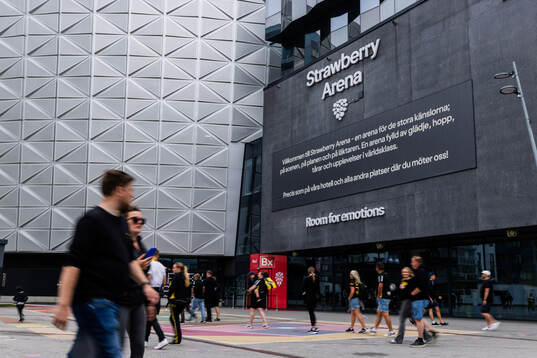 Exteriör av Strawberry Arena