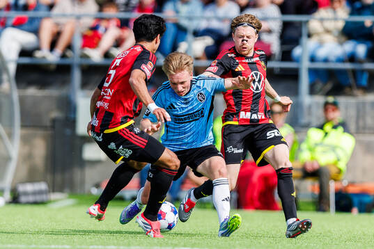 Östersunds Abdulla Abodi Qasem och Daniel Miljanovic mot