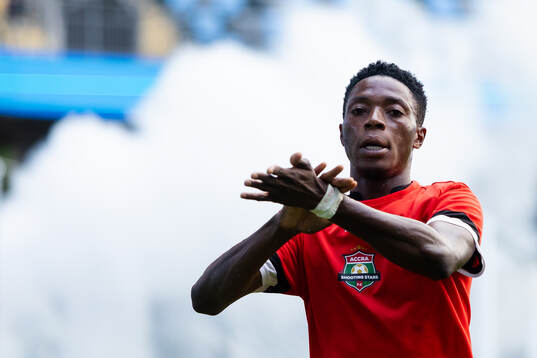 Accra Shooting Stars Daniel Opoku jublar