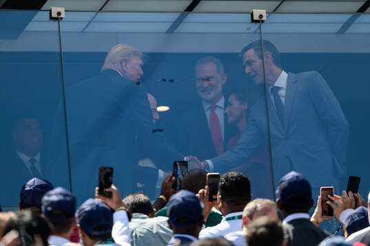 Donald Trump, President of USA, and Pedro Sanchez, Prime