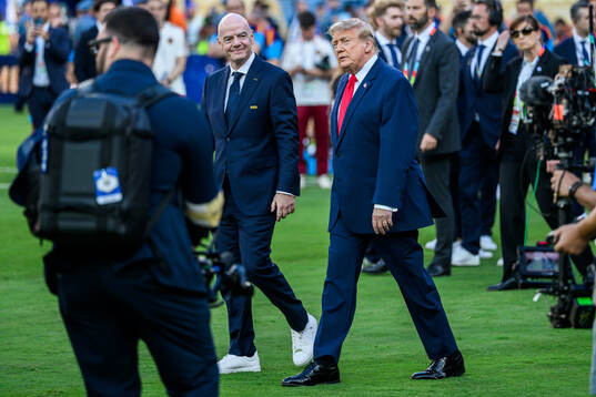 Gianni Infantino, President of FIFA, and Donald Trump,