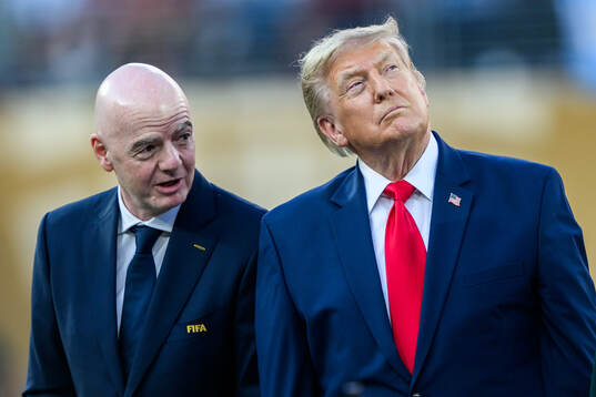 Gianni Infantino, President of FIFA, and Donald Trump,
