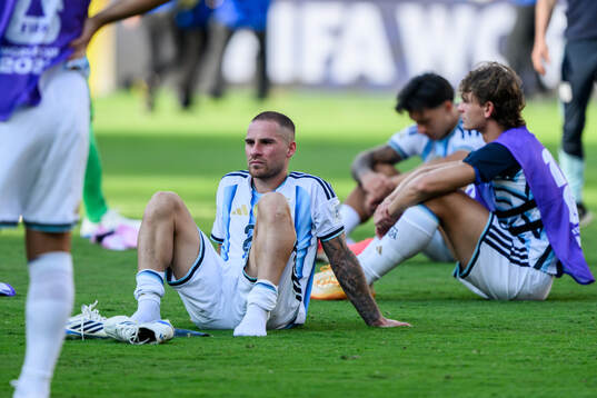 Alexis Mac Allister of Argentina looks dejected