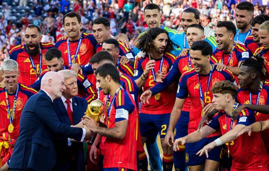 FIFA president Gianni Infantino and US President Donald