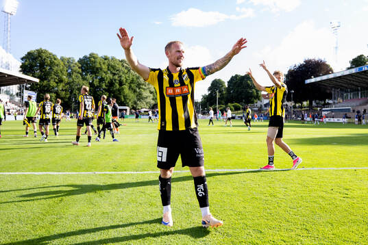 Häckens Mikkel Rygaard Jensen jublar