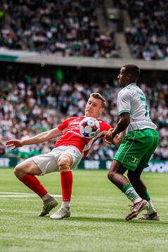 Degerfors Sebastian Ohlsson och Hammarbys Paulos Abraham