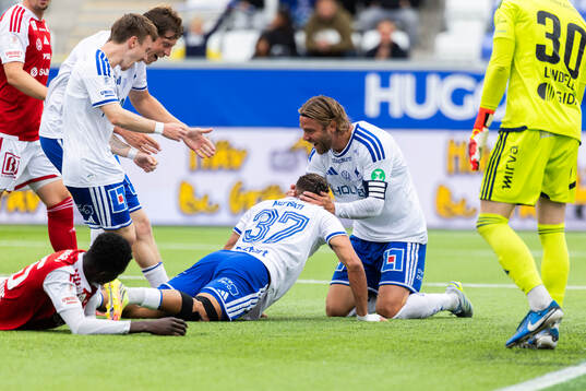 IFK Norrköpings Ryan Nelson, Alexander Fransson och