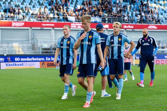 Djurgårdens Kristian Lien, Bo Hegland och Oskar Fallenius