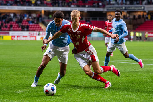 Malmö FFs Theodor Lundbergh och Kalmars Carl Gustafsson