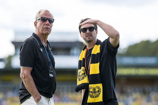 Sports director Hasse Larsson and club manager Jacob