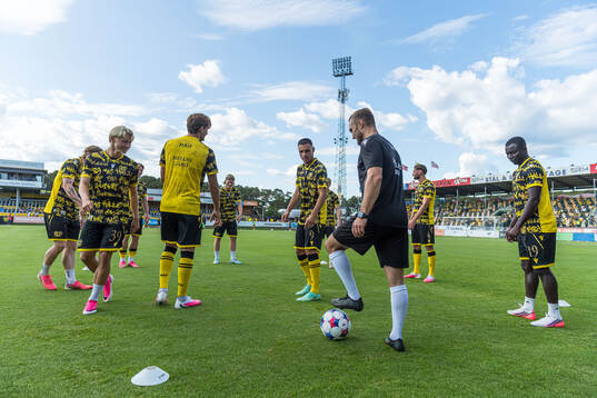 Ali Youssef and Abdoulie Manneh of Mjällby