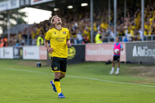Aki Samuelsen of Mjällby celebrates