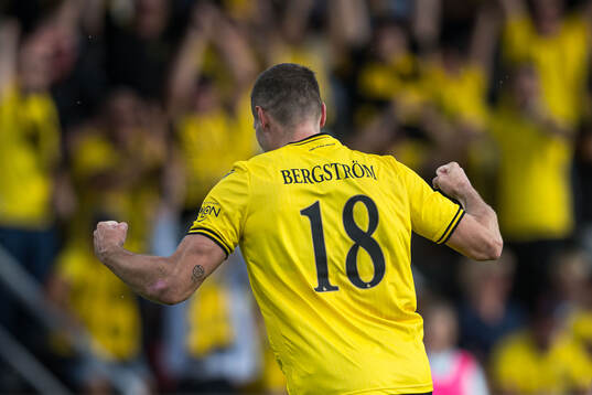 Jacob Bergström of Mjällby celebrates