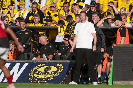 Coach Karl Marius Aksum of Mjällby