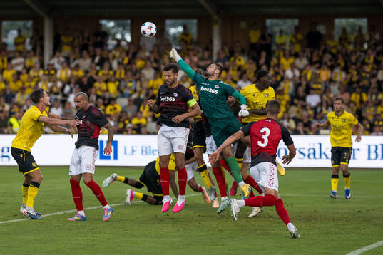 Goalkeeper Jaylan Hankins of Lincoln Red Imps