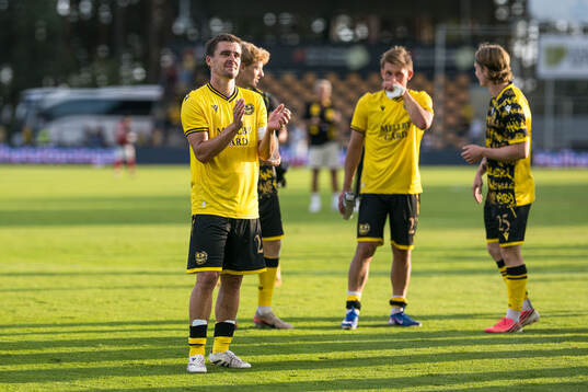 Jesper Gustavsson of Mjällby celebrates