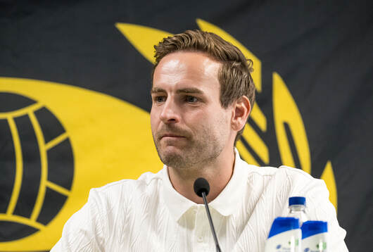 Coach Karl Marius Aksum of Mjällby