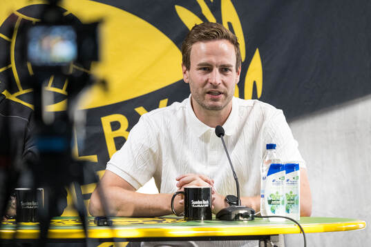 Coach Karl Marius Aksum of Mjällby