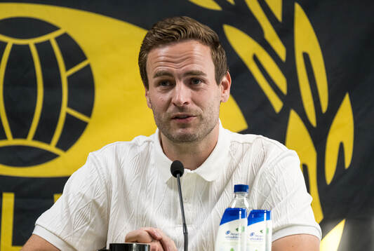 Coach Karl Marius Aksum of Mjällby