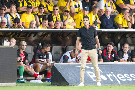 Coach Juan Manuel Pavon of Lincoln Red Imps