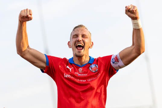 Helsingborgs Jakob Voelkerling Persson jublar