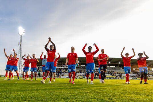Helsingborgs spelare jublar