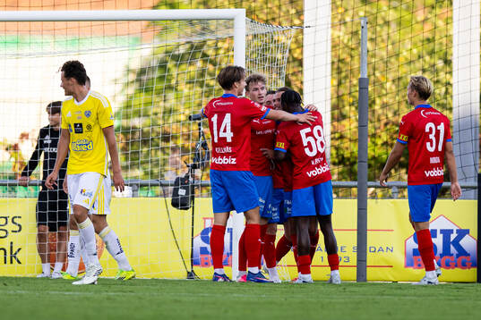 Helsingborgs spelare jublar