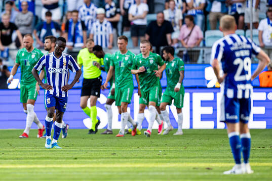 Issaka Seidu of IFK Göteborg looks dejected